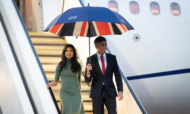 ‘We’re not going away’: Rishi Sunak arrives for G7 as UK unveils new Russia sanctions
